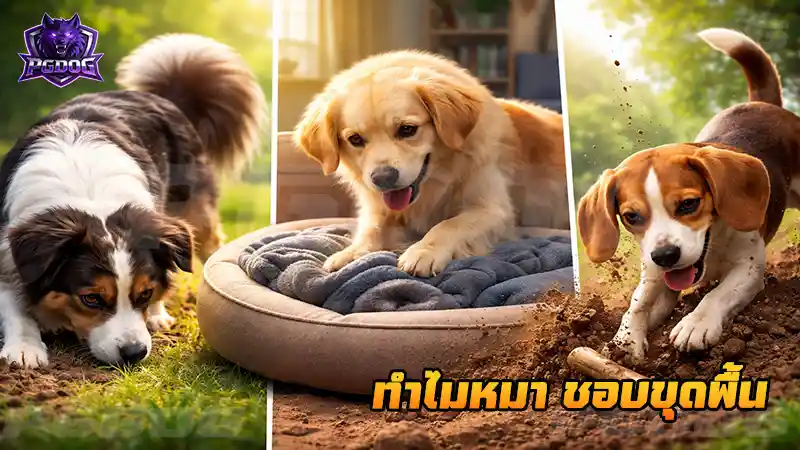 ทำไมหมา ชอบขุดพื้น