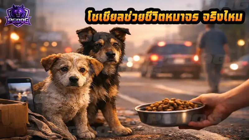 โซเชียลช่วยชีวิตหมาจร จริงไหม