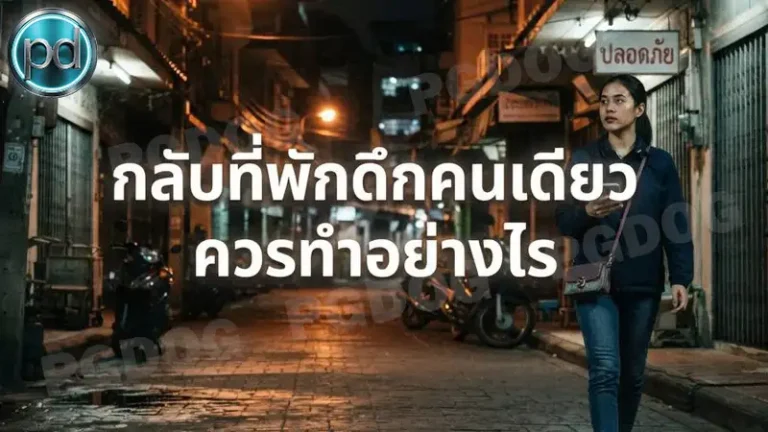 กลับที่พักดึกคนเดียว ควรทำอย่างไร
